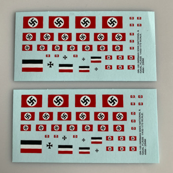 GR-105 Decal Sheets, Air Recognition, Swastika Flags