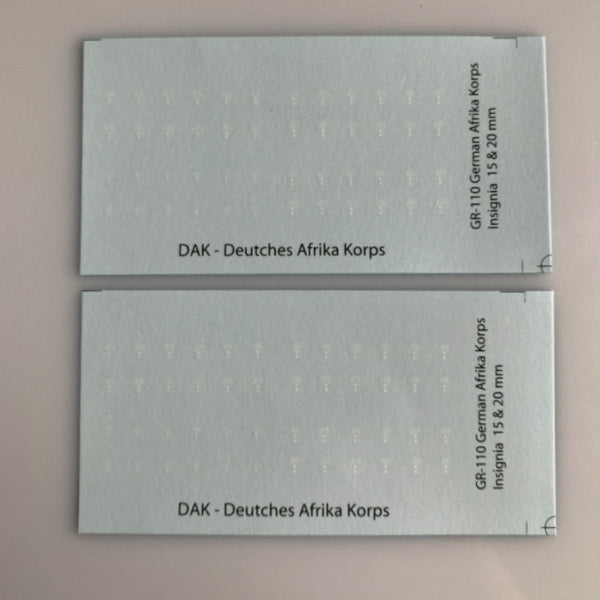 GR-110 Decal Sheets, German WWII Afrika Korps Markings