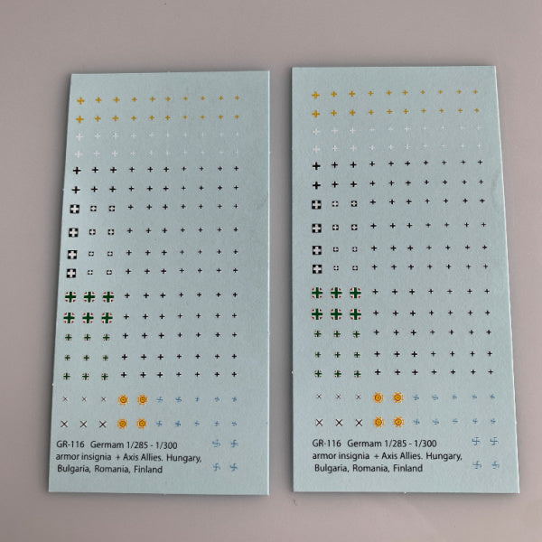 GR-116 Decal Sheet, German WW2 Turret markings