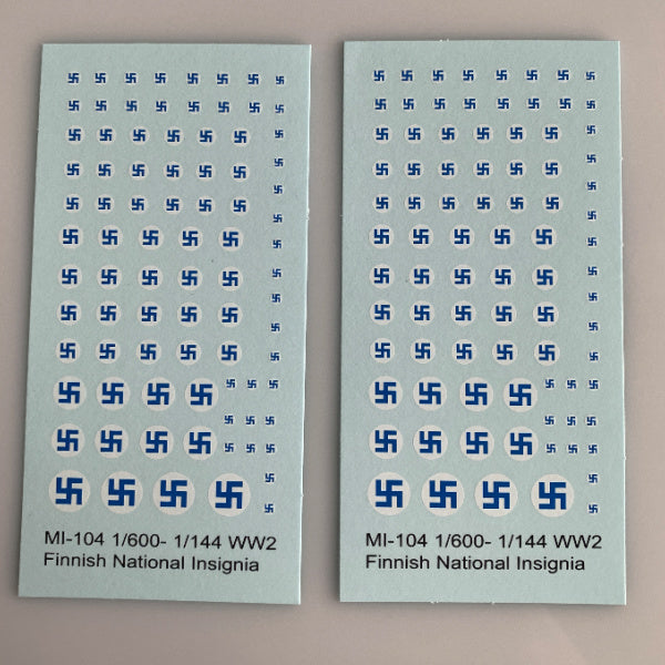 MI-104 Decal Sheet, Finnish blue on white Insignia
