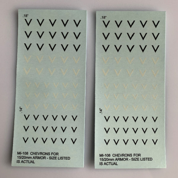 MI-108 Decal Sheet, Chevrons for Armor