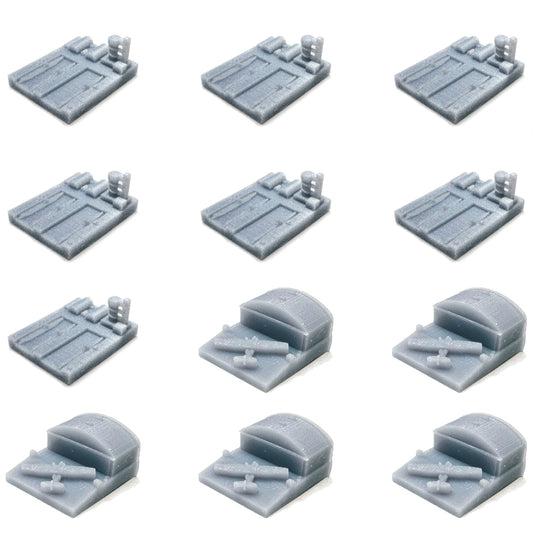 Seaplane & Submarine Base Set (3D Printed) (GW1936 Expansion) 12/set