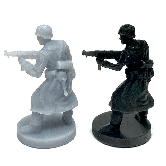 German Soldier in Greatcoat w/ MP40 (3D Printed) x5