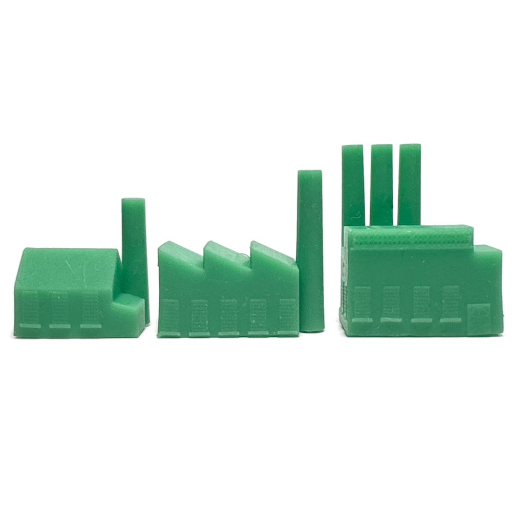 Minor, Medium, Major Factory (3D Printed) x5 (Green)