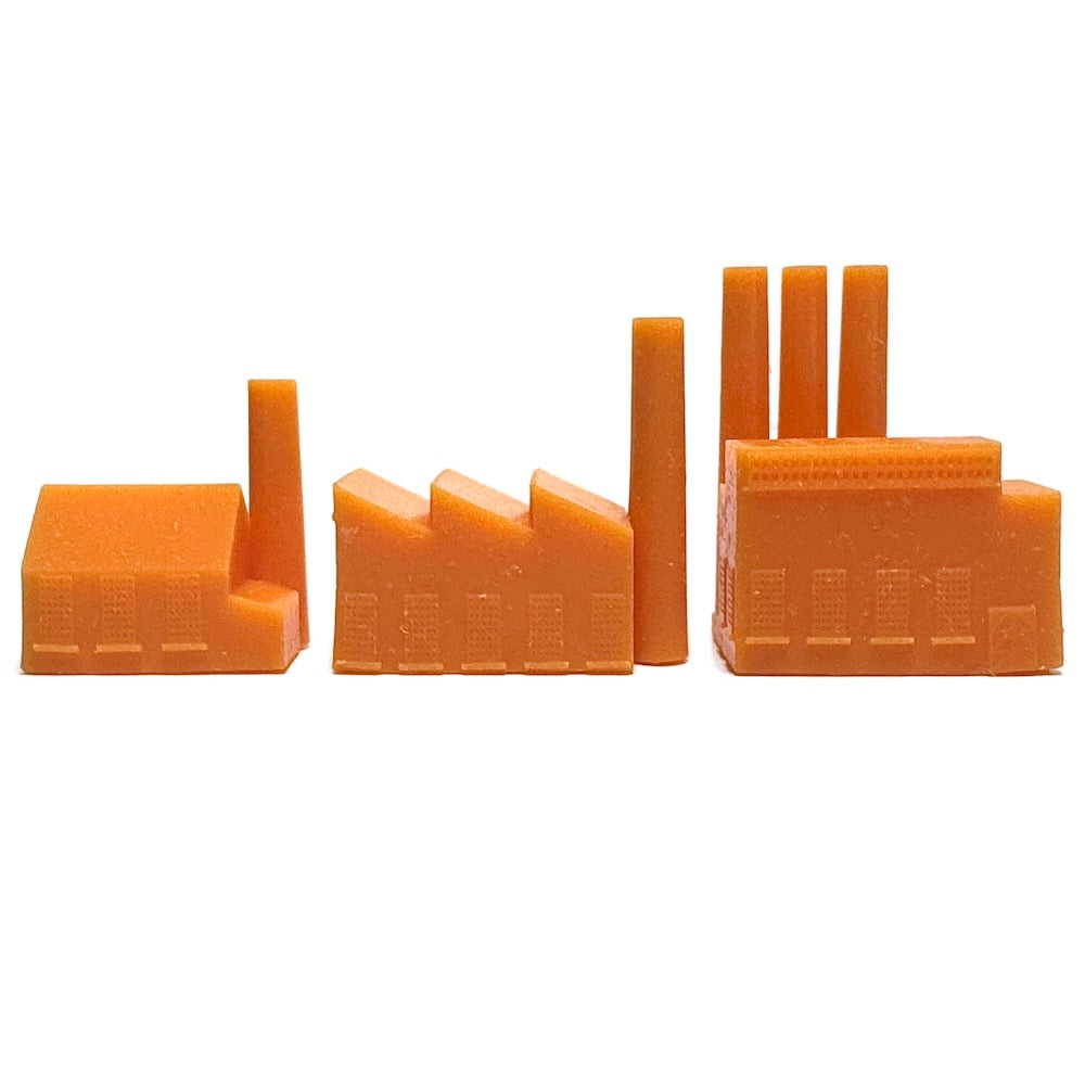 Minor, Medium, Major Factory (3D Printed) x5 (Orange)