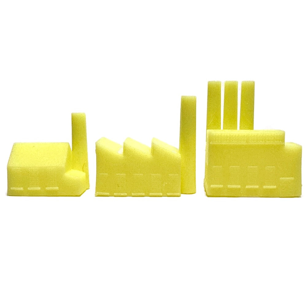Minor, Medium, Major Factory (3D Printed) x5 (Yellow)