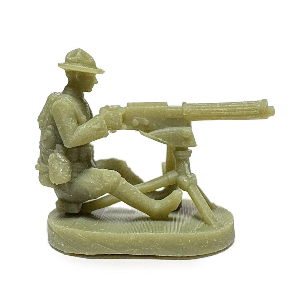 WW1 U.S. Soldier w/Heavy Machine Gun (3D Printed) x5