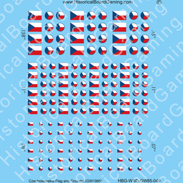 Decal Sheet, Czechoslovakia GW-1985