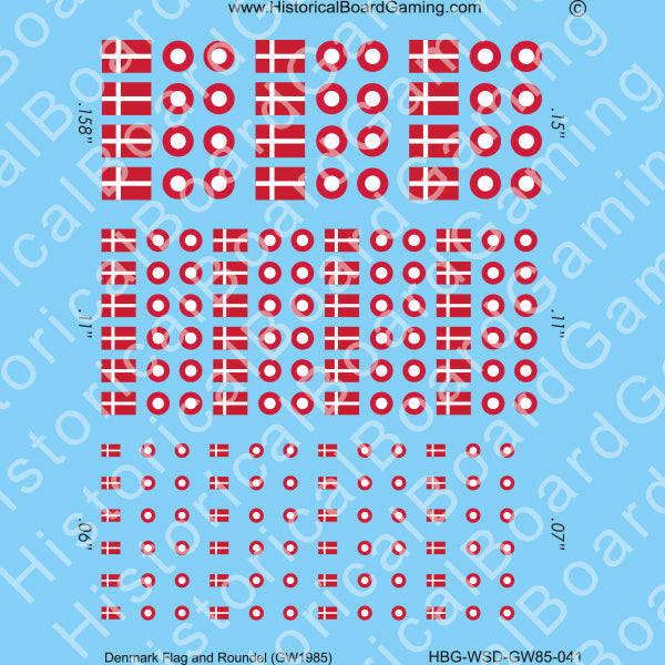 Decal Sheet, Denmark GW-1985
