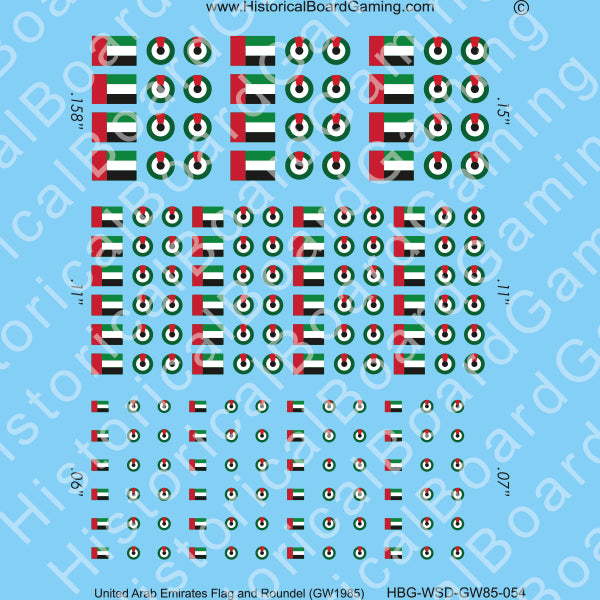 Decal Sheet, UAE GW-1985
