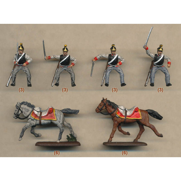 1/72 Napoleonic Austrian Cuirassiers & Horses (24) (Hat)