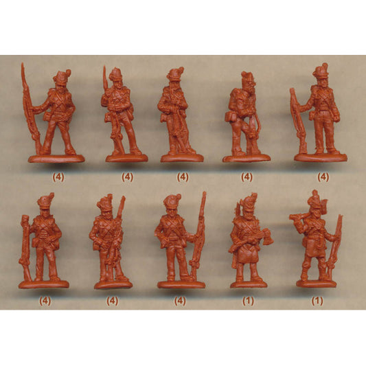 1/72 Napoleonic British Infantry Standing at Ease (STR)