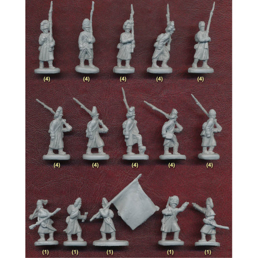 1/72 Napoleonic Austrian Grenadiers in Winter Dress on the March 1 (STR)