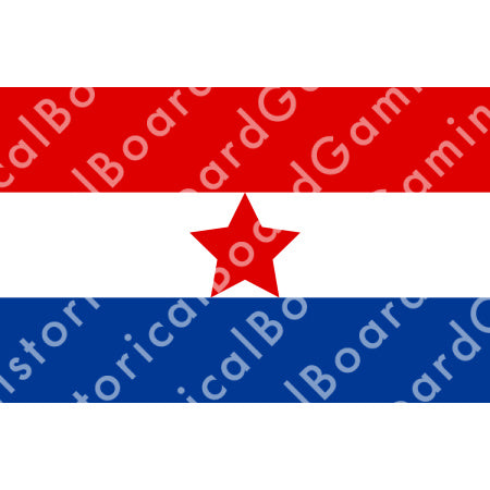 HBG Battle Labels-Croatia Star Flag (1941-1945)