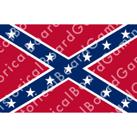 HBG Battle Labels-Confederate states of America Battle Flag (1863-65)