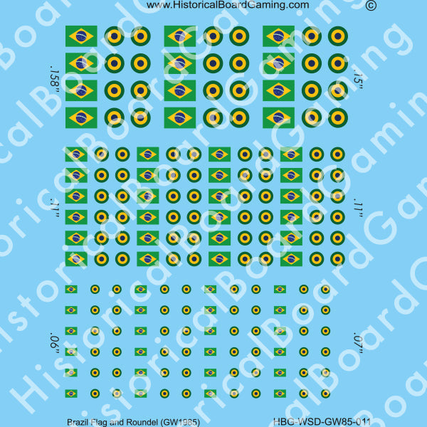 Decal Sheet, Brazil GW-1985