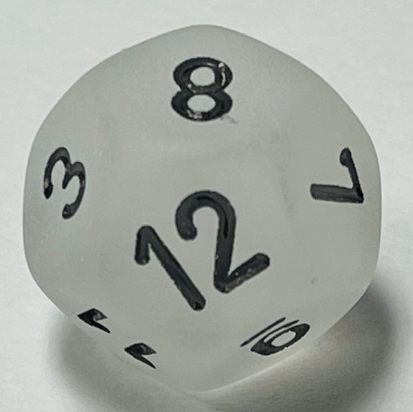 D12 (16mm) Die-Clear Frosted (x 5)