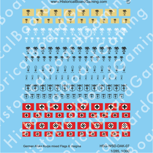 Afrika Korps Mixed Flags and Insignia (Decal Sheet)
