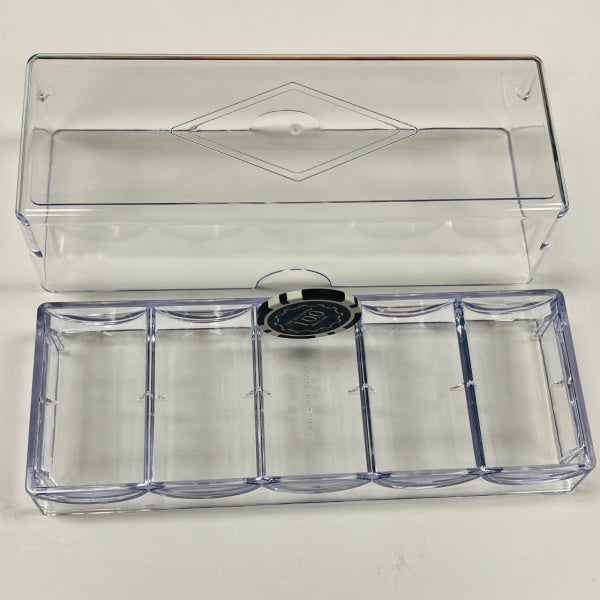 Clear Acrylic Poker Chip Rack with Cover