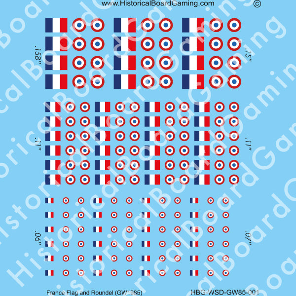 Decal Sheet, France GW-1985