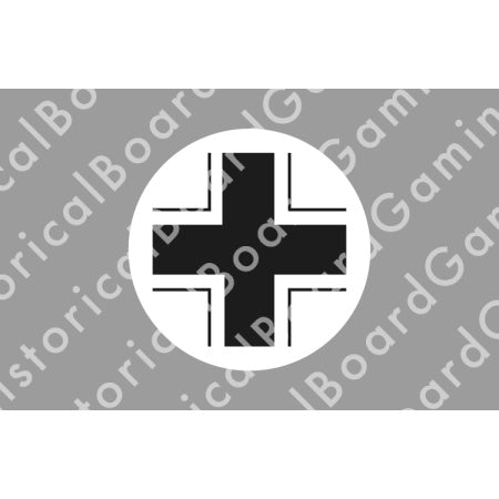 HBG Battle Labels-Germany Balken Cross Flag, Grey (1933-1945)