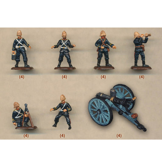 1/72 Colonial Wars Gatling Gun (4 w/24 Figs) (HaT)