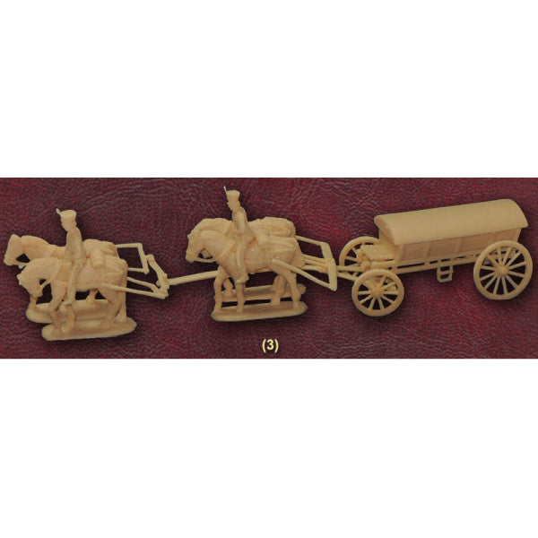 1/72 Napoleonic Austrian Horse Drawn Ammunition Wagon (3 Sets) (HaT)