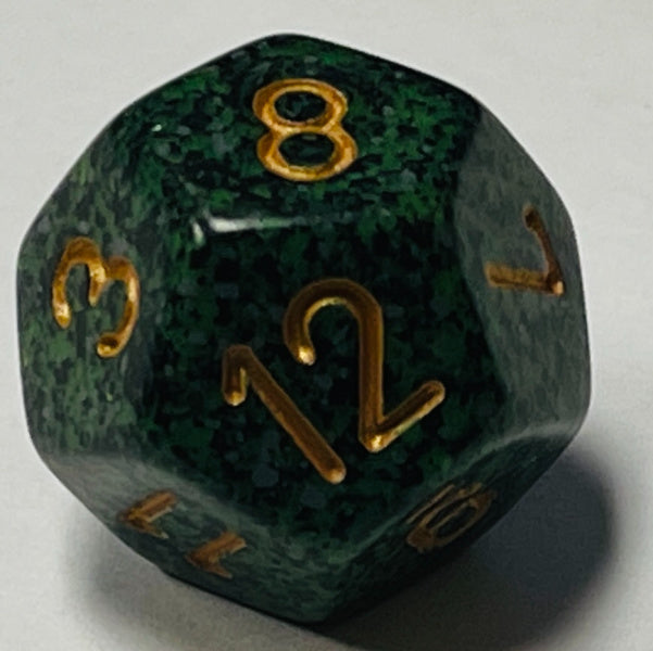 D12 (16mm) Die- Golden Recon Speckled (x 5)