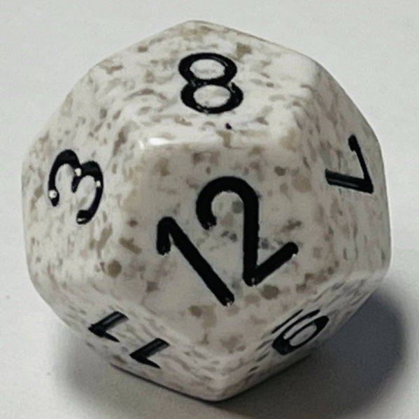 D12 (16mm) Die- Arctic Camo Speckled (x 5)
