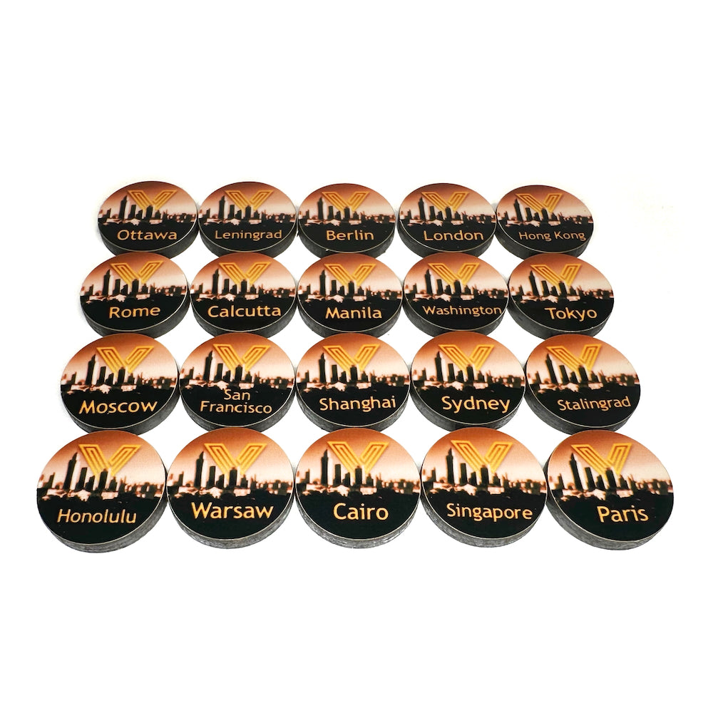 Victory Cities Marker Set (Global War 1939) 20/Set