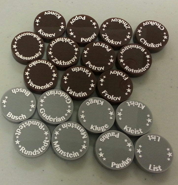 German & Russian Commander Marker Set (Acrylic) (19/set)