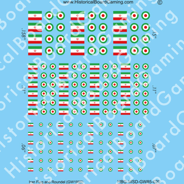 Decal Sheet, Iran GW-1985