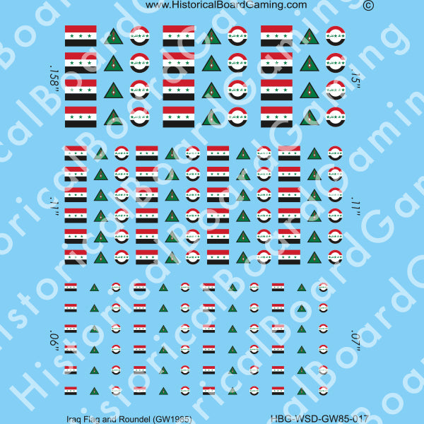 Decal Sheet, Iraq GW-1985