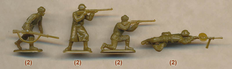 1/72 WW2 Russian Infantry (Winter) #2 Box (Pegasus)