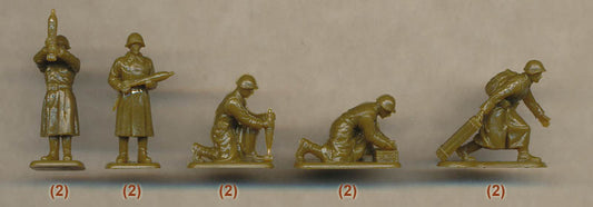 1/72 WW2 Russian Mortar Teams Greatcoat Box (Pegasus)