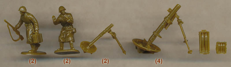 1/72 WW2 Russian Mortar Teams Greatcoat Box (Pegasus)