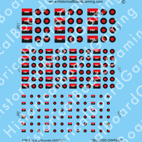 Decal Sheet, PRF GW-1985