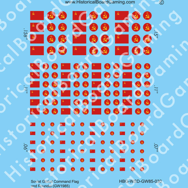Decal Sheet, Soviet Global GW-1985