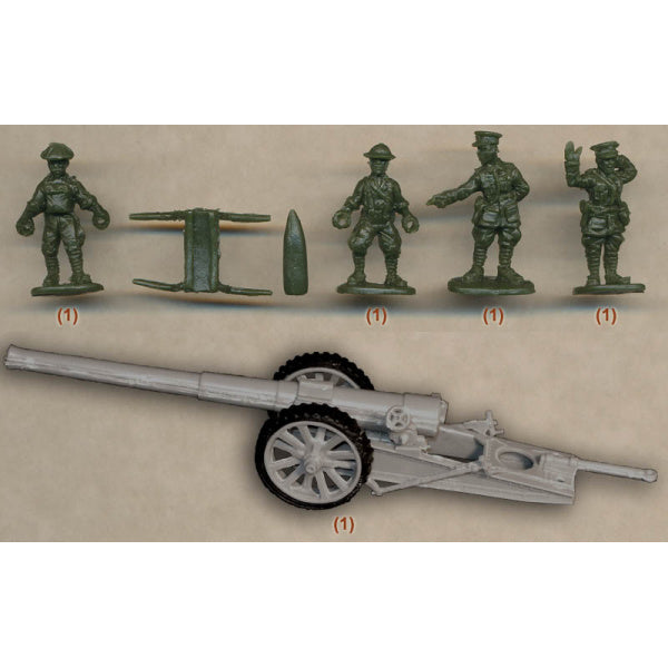 1/72 WWI 6-Inch Mk VII Cannon with British Crew (STR)