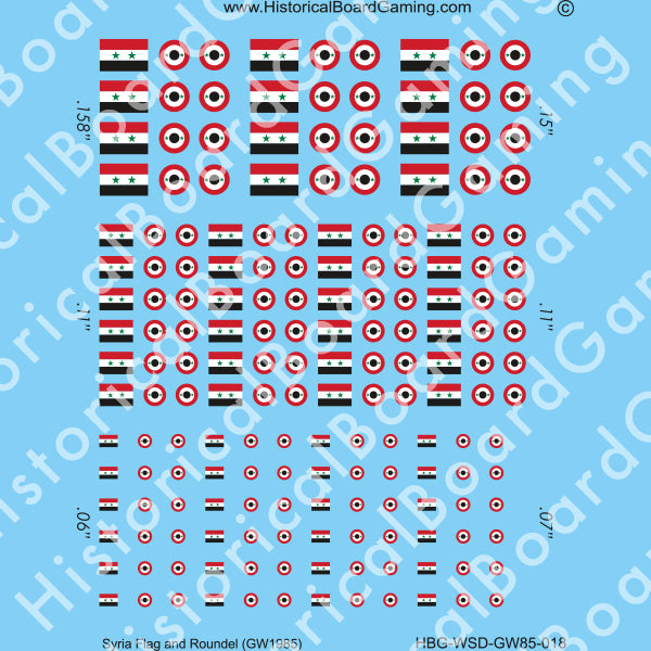 Decal Sheet, Syria GW-1985