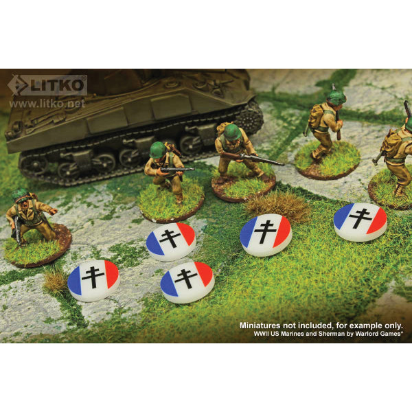 Premium Printed WWII Free France Tokens (10)