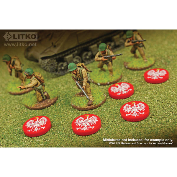 Premium Printed WWII Poland Imperial Eagle Tokens (10)