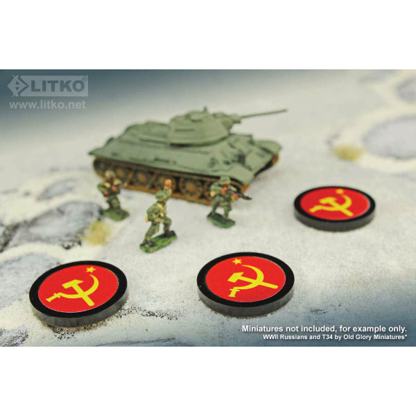 Premium Printed WWII Russia Hammer and Sickle Large Tokens (10)