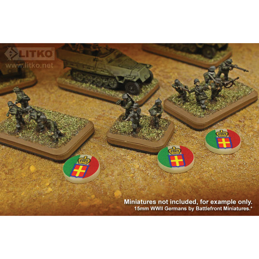 Premium Printed WWII Italian Army North Africa Campaign Tokens (10)