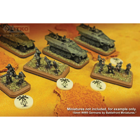 Premium Printed WWII German Afrika Korps North Africa Campaign Tokens (10)