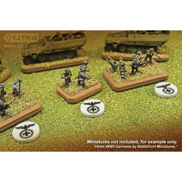 Premium Printed WWII Axis Command North Africa Campaign Tokens (10)