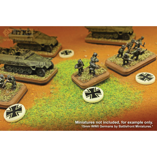 Premium Printed WWII German Bundeswehr-Cross North Africa Campaign Tokens (10)