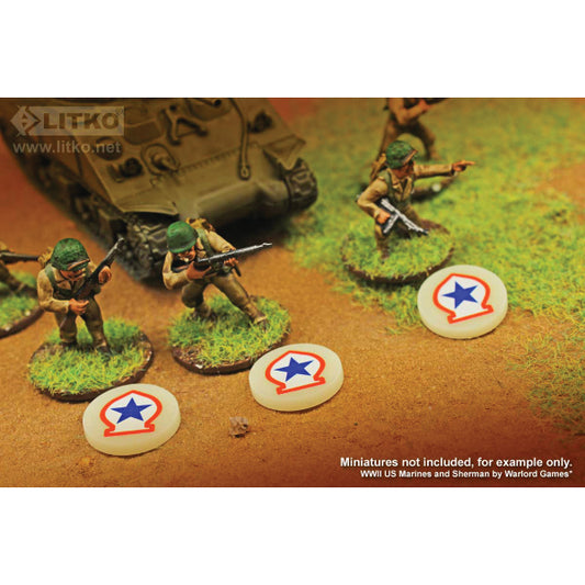 Premium Printed WWII Allied Command North Africa Campaign Tokens (10)