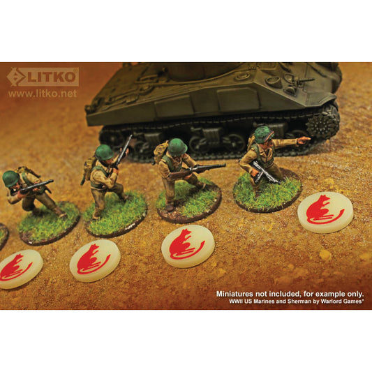 Premium Printed WWII British Army Desert Rats North Africa Campaign Tokens (10)