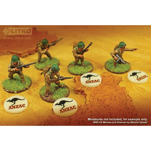 Premium Printed WWII Australian ANZAC North Africa Campaign Tokens (10)